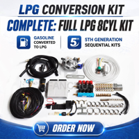 Kit de Conversión de Automóviles a Doble Combustible FC para Motor V8 de 8 Cilindros, Sistema de Inyección Secuencial de GLP, Piezas de Automóvil