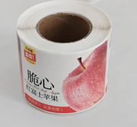 Watergedragen inktprint aardbeien fruit etiket sticker voorgedrukt fruit label zelfklevend productie-etiket voor vers fruit verpakking