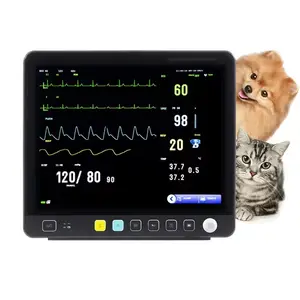 Dễ dàng hoạt động Độ chính xác xách tay đa Thông số màn hình bác sĩ thú y NIBP ECG oxy Màn hình thú y kiên nhẫn màn hình