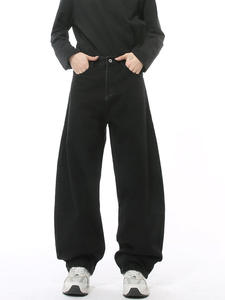 Jeans décontractés unisexes vintage de haute qualité, style streetwear, coupe ample, jambe droite, délavé à la pierre, denim léger pour l'hiver, style hip-hop - Product Image 4