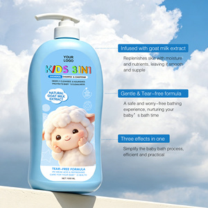 Shampooing, Gel Douche et Après-Shampooing 3-en-1 au <span class=keywords><strong>Lait</strong></span> de Chèvre en Gros – Formule Sans Larmes, pH Acide Faible, Nourrissant, Doux, Hydratant – OEM ODM - Product Image 2