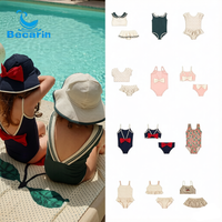 Zwempakjes voor peuters, nieuwe zomercollectie, op maat gemaakte merkkleding, Hawaiiaanse babykleding, kinderbadkleding met bloemenprint, kinderzwempakjes, schattige bikini's