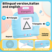Mesin Edukasi Anak Kucing Lucu Pembaca Kartu Bilingual Mainan Belajar Berbicara Kartu Flash