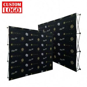 Custom Aluminum Frame Pop up Display <b>Stand</b> with Shelf for Trade Show Exhibitions Banner & Custom <b>Printing</b> - Product Image 1