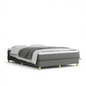 Base de Cama de Tela Gris Oscuro, 100% Poliéster, Madera Contrachapada de Ingeniería, Camas de Madera Elegantes, Modelo D0100HXNLM6 - Product Image 1