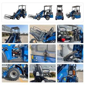 Petite chargeuse électrique <span class=keywords><strong>Bulldozer</strong></span> Ferme Petite pelle Griffe Herbe Camion Quatre roues motrices Chargeur frontal - Product Image 3