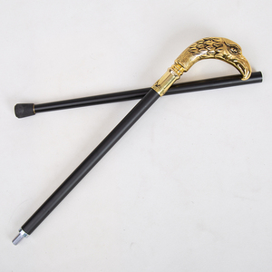 Canne de luxe en métal avec poignée tête d'aigle, design sculpté, bâton de marche pour gentleman, accessoire formel - Product Image 6
