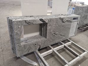 ナチュラル子爵御影石グレーキッチンバーカウンターアイランドトップランドリーワークトップバスルームバニティベイスンベンチトップ - Product Image 4