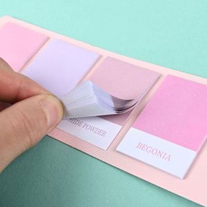 Pastel Macaron Color Paper Sticky Notes Set Four-Color Creative Self-Adhesive <b>Memo</b> <b>Pads</b> Office School Stationery Reminder Note - Product Image 3