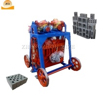 Machine à fabriquer des briques en béton manuelle mobile de petite taille pour la fabrication de briques en béton en Tanzanie, machine à fabriquer des briques à vendre