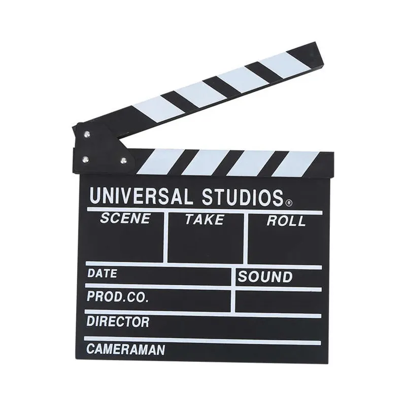 Filme clapperboard para tv, adesivo para fotografia, diretor de madeira, filme clapperboard para tv