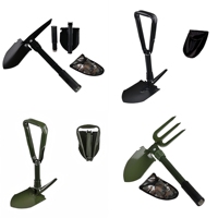 Hache de jardinage et de pêche, pelle pliable portable, design compact, acier au carbone, qualité industrielle, style traditionnel