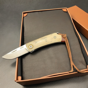 K890 Blade Mini cuchillo de bolsillo Mammoth Ice <span class=keywords><strong>Fang</strong></span> Handle Acero inoxidable Mini cuchillo de bolsillo plegable para cortador de caja Camping Uso diario - Product Image 4