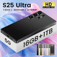 Smartphone Original S25 Ultra 5G, Écran HD 7,3 Pouces, Double SIM, 12 Go + 512 Go, Android de Haute Qualité, Résolution d'Écran 108 MP, Vente Flash