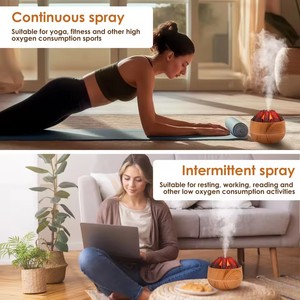 Humidificateur à charbon de bois artificiel de 300ml pour la maison, diffuseur d'arômes, pulvérisateur de brume, mini diffuseur avec veilleuse - Product Image 5