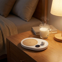 Chauffe-tasse électrique à température constante OEM ODM, sous-verre chauffant en ABS et silicone, contrôle par bouton, pour utilisation en extérieur et en voiture