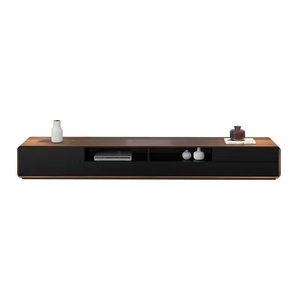 Meuble TV moderne en bois massif, largeur 67 pouces, avec portes et tiroirs de rangement, étagères réglables pour le salon - Product Image 3