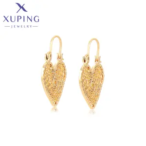 X000772372 Xuping Jewelry Fashion Simple Jewelry Earrings 14K Gold Color Exquisite Heart Style Earrings Charming Women Earrings