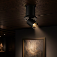 Spot LED sur rail en aluminium moderne 1W 3W, puce COB, anti-éblouissement, focalisation de la lumière, 4 fils, CRI 95 élevé, dimmable, pour exposition et présentation de bijoux
