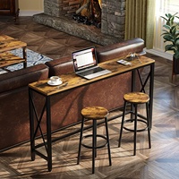 Table de Console avec prise de courant, Table de canapé étroite, Table de ferme derrière le canapé canapé entrée de couloir pour salon