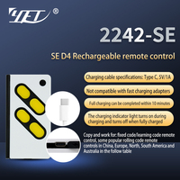 Control Remoto Recargable YET2242se con Almacenamiento de Energía, 4 Botones, 433mhz, Duplicador Colorido para Puertas de Garaje, Controlador de Portones