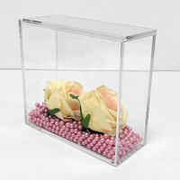 Boîte de rangement empilable en acrylique transparente personnalisée de haute qualité, boîtes en acrylique avec couvercle coulissant