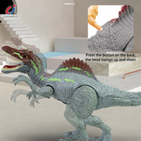 Jouets de dinosaures en plastique Chengji T-Rex, cadeaux éducatifs pour enfants, modèle réaliste avec lumière et son, dinosaure qui bouge et qui rugit