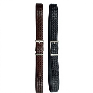 Cinturón de Cuero Vacuno Marrón y Negro de Alta Calidad, Ecológico, Impermeable, Reversible, Diseño 3D, Hebilla Cuadrada de Acero, Estilo Vintage - Product Image 1