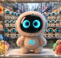 Jouet en peluche robot IA mignon, poupée robot douce personnalisée pour décoration intérieure, cadeau d'anniversaire