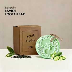 <b>Loofah</b> Soap Bar with Mint Scent Natural Handmade Soap & <b>Loofah</b> for Hand Face and Body Gentle Exfoliation Hydration & Nourishment - Product Image 4