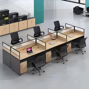 Desain Workstation Kantor <span class=keywords><strong>Modern</strong></span> Siveli, Set Meja dan Kursi dengan Partisi, Jaminan Kualitas, Harga Terjangkau - Product Image 1