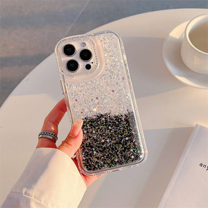Accesorios de Lujo para Teléfonos Móviles para iPhone 16 Pro Max 17 Air 15 14 13 Fundas Para Celular Epoxy de Doble Color - Product Image 5