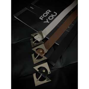 Cinturón de Mujer con Hebilla de Aleación Dorada de Diseño, Cinturón Casual de Tela, Talla Estándar - Product Image 3