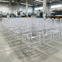 Chaises Chiavari Phoenix en résine plastique transparente pour mariage, événement, hôtel, salle à manger, utilisation en extérieur, style Tifany