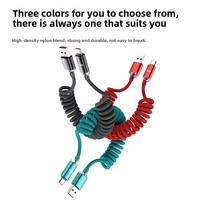 Cable de Datos Tipo-C de 120W con Carga Súper Rápida, Conectores USB-A/Tipo-C, Revestimiento de Goma Suave, Compatible con Glory CarPlay y Teléfonos Móviles