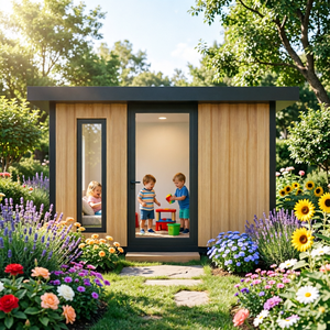 Casette da Giardino Prefabbricate per Bambini, Cabina Gioco Sicura per Esterni, Design Resistente, Materiali Durevoli, Facile Installazione, Spazio Divertente all'Aperto - Product Image 2