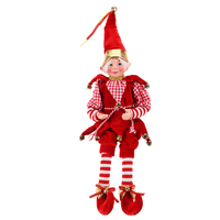 Statue de gnome de jardin fantaisie en feutre bordeaux, design personnalisé, extra grande, décoration commerciale de Noël