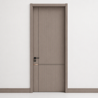 Porte intérieure moderne sur mesure, insonorisée, en bois mélaminé, avec âme tubulaire en panneaux de particules, pour projets d'appartements et d'hôtels