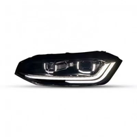 Phare LED de haute qualité pour Volkswagen POLO 2019-2022 Blanc 6000K ABS Matériel 55W Lampe avant