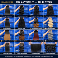 Lots de Cheveux Humains Bruts en Gros, Alignés dans le Sens de la Cuticule, 100% Vierge Remy Grade 12A, Couleurs Mixtes, Fourniture en Gros pour Salons