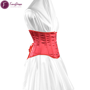 Corset gothique sexy en os de poisson pour femmes sous le buste 24cm de hauteur torse court respirant à lacets serre-taille et <span class=keywords><strong>gaine</strong></span> ceinture - Product Image 4