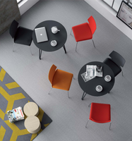 Mesa de Centro Moderna y Duradera de Acero Inoxidable con Tapa de Madera, Redonda, de 1.48 Pies, para Sala de Estar