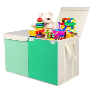 Liefern Sie angemessenen Preis Faltbarer Stoff Große Spielzeug Aufbewahrung sbox Behälter mit Deckel
