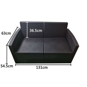 आउटडोर उद्यान छत आँगन फर्नीचर इंजेक्शन प्लास्टिक रतन सोफा सेट - Product Image 2