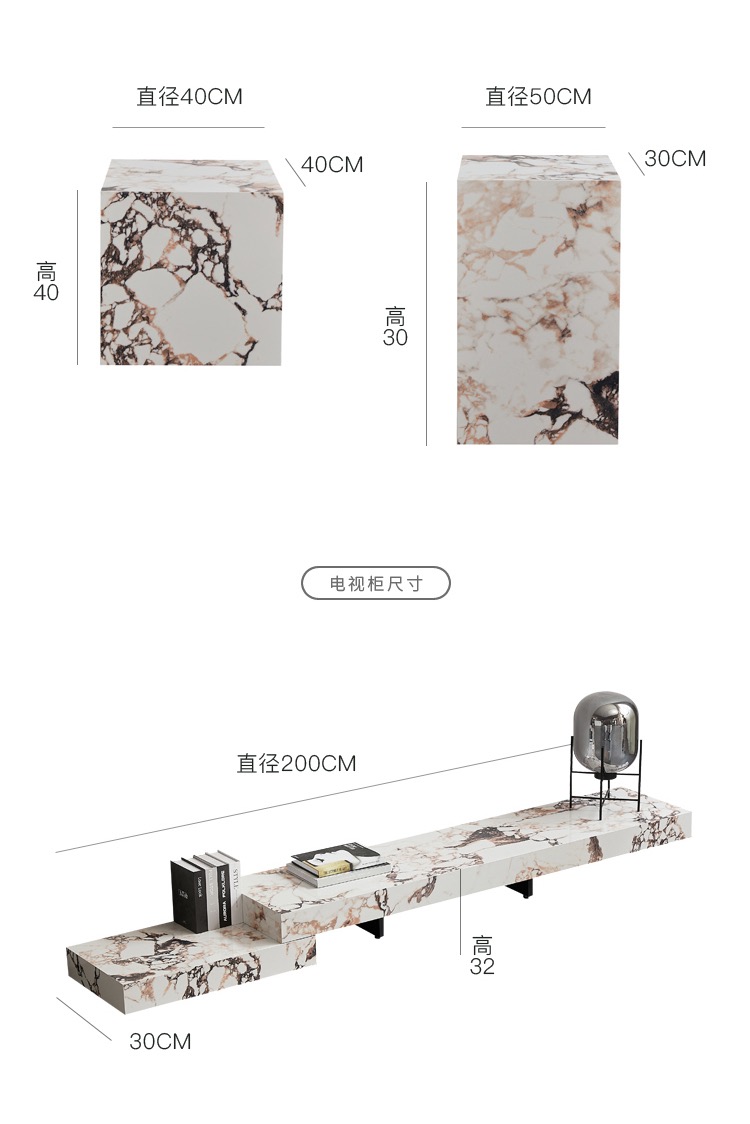  marble center coffe table