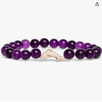 Bracelet artisanal en pierres naturelles avec breloque dauphin, perles rondes en jaspe coloré, élastique, unisexe, vente en gros