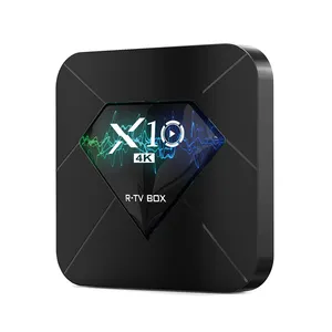 Mini X10 S905W TV Box X10 Android 7.1 2.4G Wifi 100 Mbps Bt 4.1 Mendukung 4K Set + top + Kotak