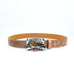 Kaidi 크로스 보더 웨스턴 데님 벨트, 독수리 권총, 대형 플레이트 입, 레트로 남성 및 여성용 양각 PU, 틈새 펑크 가죽 - Product Image 2