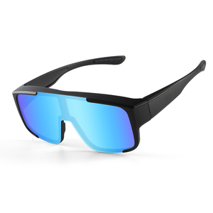 Lunettes de soleil sport polarisées à porter par-dessus, miroir UV400 Z87, pour cyclisme et course à pied, branches antidérapantes, grande monture, photochromiques - Product Image 1