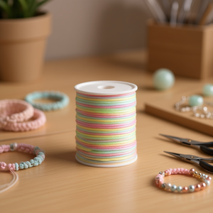 Cordoncino Ilan Rattail 1,5 mm 50 m tinto in pastello per la creazione di gioielli - Product Image 2